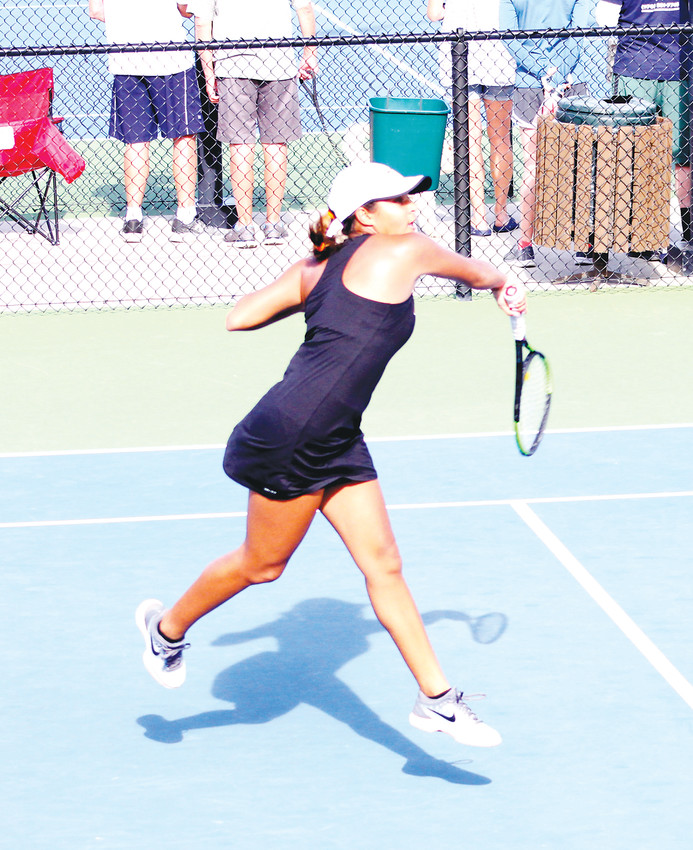 Meghna Chowdhury made Rock Canyon history when the sophomore became the first player in school history to reach the finals of the girls state tennis championships. Chowdhury lost to Ky Eaton of Poudre, 6-4, 6-4, in the No. 1 singles championship match on May 11 at the Gates Tennis Center.