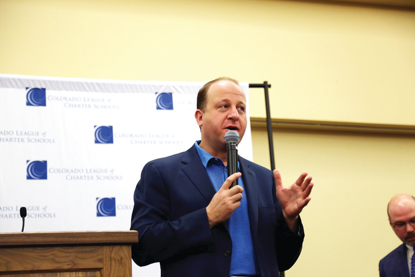 Jared Polis talks about the need to fund full-day kindergarten and use evidence-based research to reach students of different learning styles during a discussion with the Colorado League of Charter Schools.