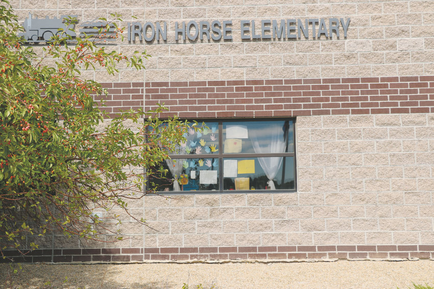 In recent years, Iron Horse Elementary School in Parker has shifted in the soil, causing cracks along the bottom edge of the buidling.