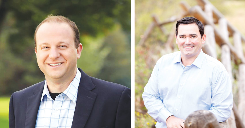 Candidates for governor of Colorado, Jared Polis, left, and Walker Stapleton.