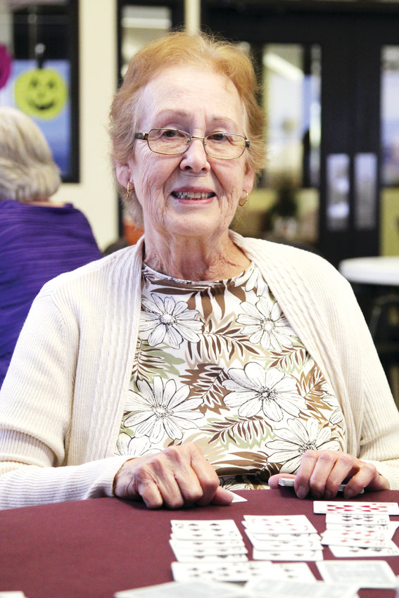 Janet Robinson said she comes to the Castle Rock Senior Activity Center two to three times a week to play cards. “We have lots of fun,” she said. “We laugh. We’re all friends.”