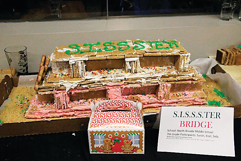 While Sela Guajardo, 13, a student at North Arvada Middle School, and her two teammates’ bridge would have collapsed during testing at the 2018 Denver Gingerbread Bridge Competition, “it was definitely the best tasting of all of them,” Guajardo said.