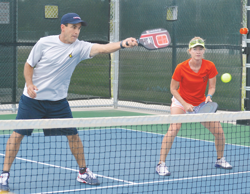 Donnie Gallegos and his wife Patty are mixed-doubles players who compete in many of the local and regional pickleball tournaments. Donnie said pickleball can be competitive. “You have beginners and then you get super-serious and super-competitive players like any other sport,” he said.