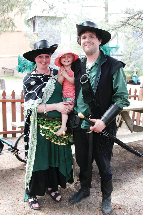 Rosie and Christopher Baker attended the Colorado Renaissance Festival on July 7 with their daughter, 3-year-old Athena. The couple have attended for years and purchased their wedding bands at the festival.