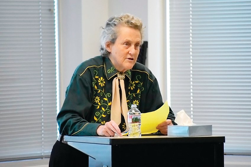Temple Grandin spoke at a Developmental Pathways roundtable on Sept. 9.