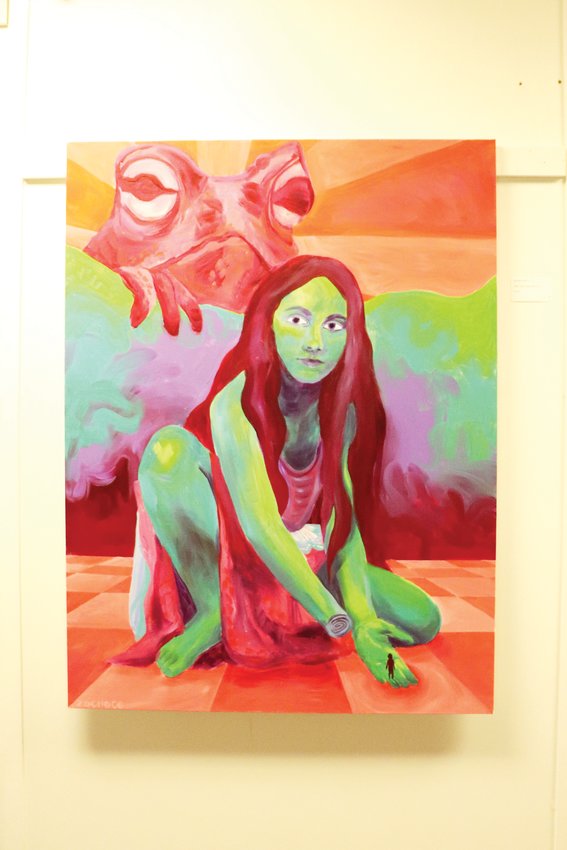 Painting "Dear Toad, Show Me God," created by 17-year-old Zoe McCafferty. The painting took third place in the contest.