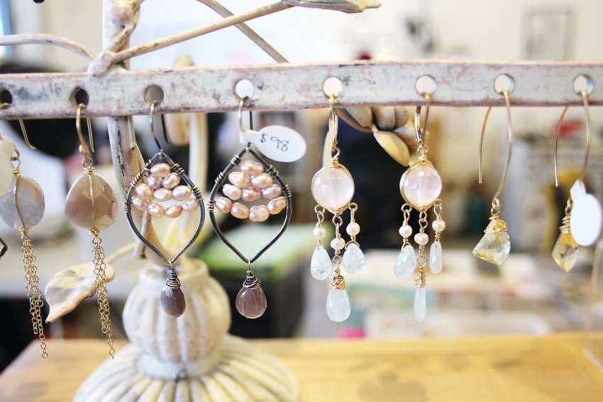 Earrings at Sarah DeAngelo Jewelry. DeAngelo’s jewelry is meant for everyday tasks, like going to a grocery store. Her products include earrings, necklaces and bracelets.