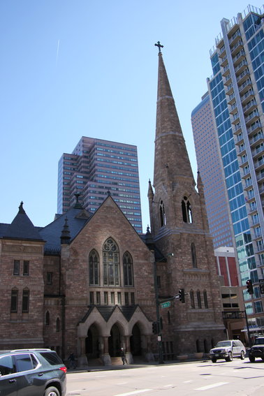 Trinity United Methodist Church at 18th and Broadway in downtown Denver.