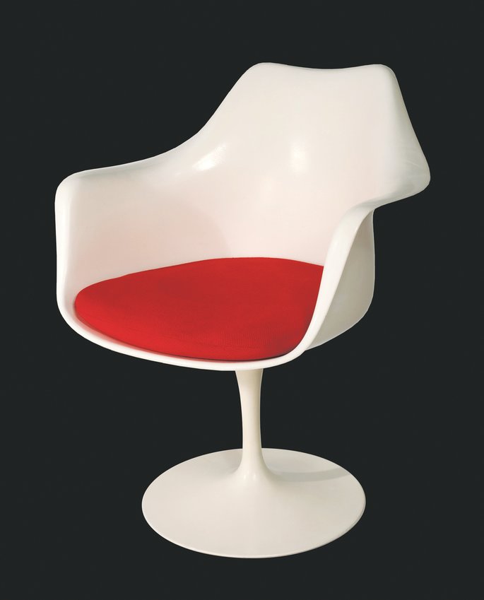 This 1956 Saarinen Tulip Armchair is just one that you can learn about in the Kirkland Museum of Fine &amp; Decorative Art’s Pull Up a Chair Virtual Exhibition.