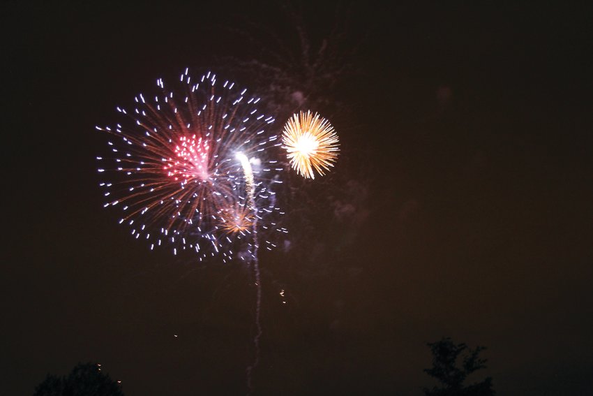 Fireworks light up the sky over Belleview and Cornerstone parks as part of the annual July 4 celebration in 2017.
