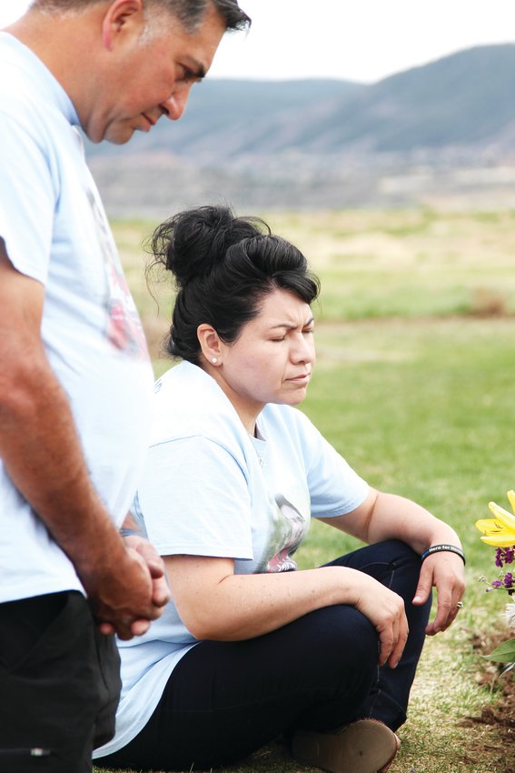 Maria said she spends her time at Seven Stones Cemetery thinking of her son, Kendrick. Once arriving on April 30, she gently tended to flowers at his headstone and straightened small gifts loved ones have left there.