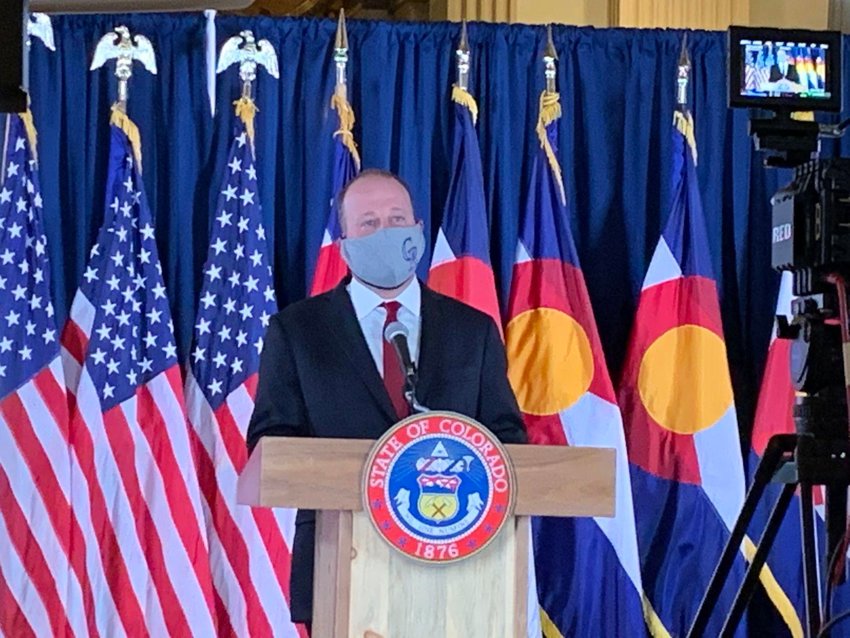 Colorado Gov. Jared Polis in a May 15, 2020, appearance.