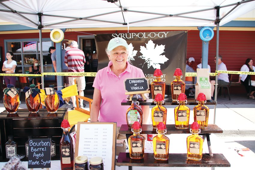 Mary Jo Farr said business hasn’t dipped so far selling her craft syrups at the Parker Farmers Market. Farr, of Colorado Springs, sells her syrups at four major farmers markets on a rotation, the Parker Farmers Market being one of them. For those who are extra curious to try a sample, she provides to-go samples in a plastic cup. Not having Mother’s Day hurt, Farr said, but the spring is usually slow anyway and she’s happy to be out selling again.