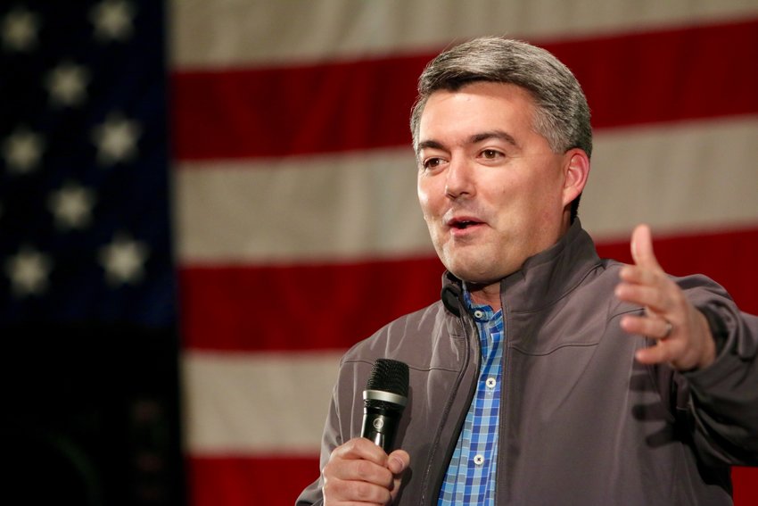 Colorado U.S. Sen. Cory Gardner speaks at a political rally in Sioux City, Iowa, on Jan. 16, 2016.