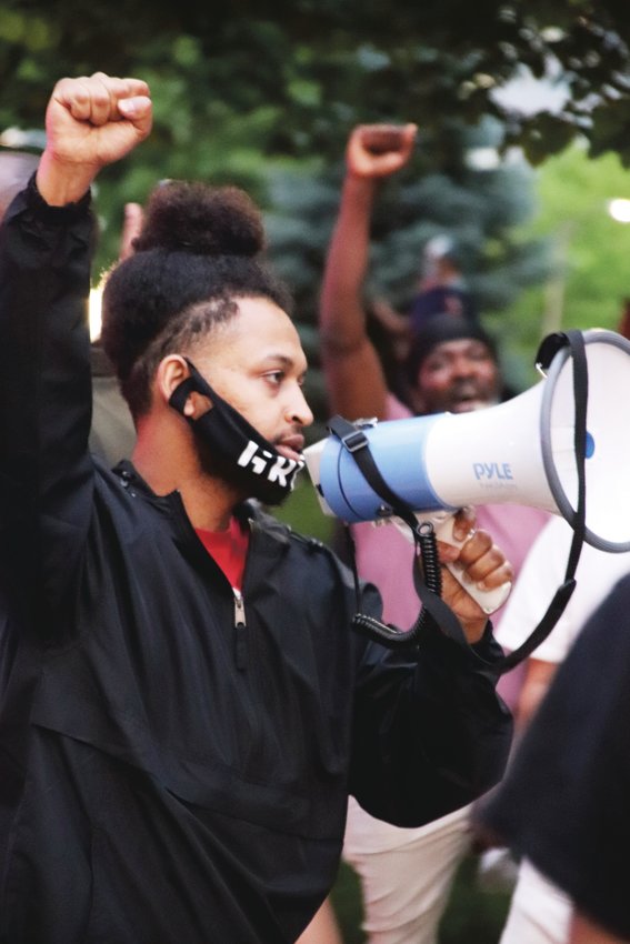 Demonstrators gathered May 28 at the Colorado state Capitol in Denver to protest the death of George Floyd in police custody in Minneapolis.