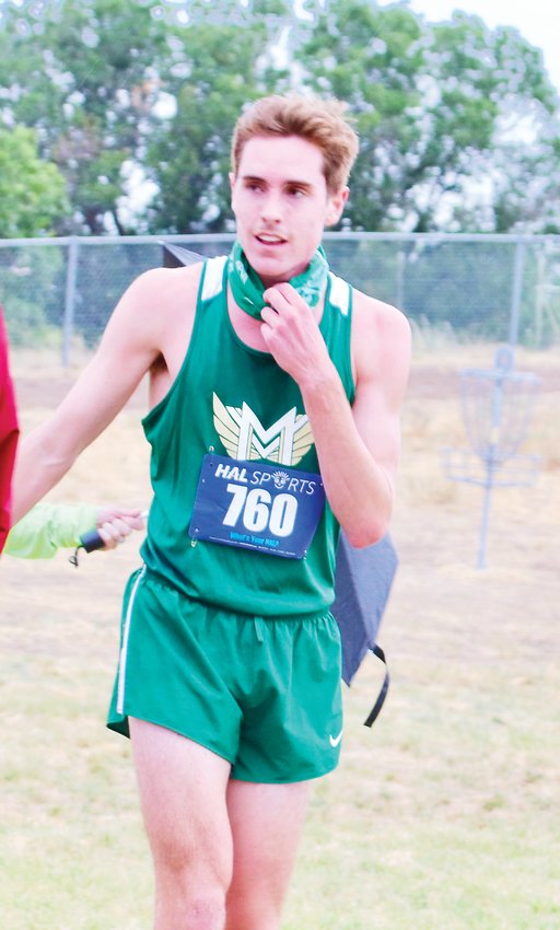 Mountain Vista's Harrison Witt set a course record of 9:34 on Aug. 28 to win the Vista Nation XC Two-Mile Invitational meet held at Mountain Vista High School.
