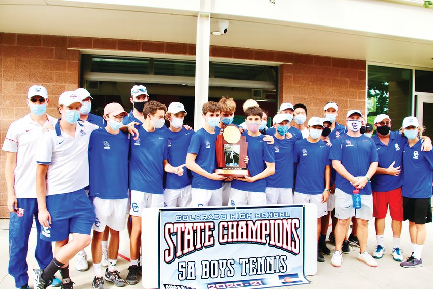 The Cherry Creek boys tennis team won the Class 5A state tournament on Sept. 26 at Gates Tennis Center.