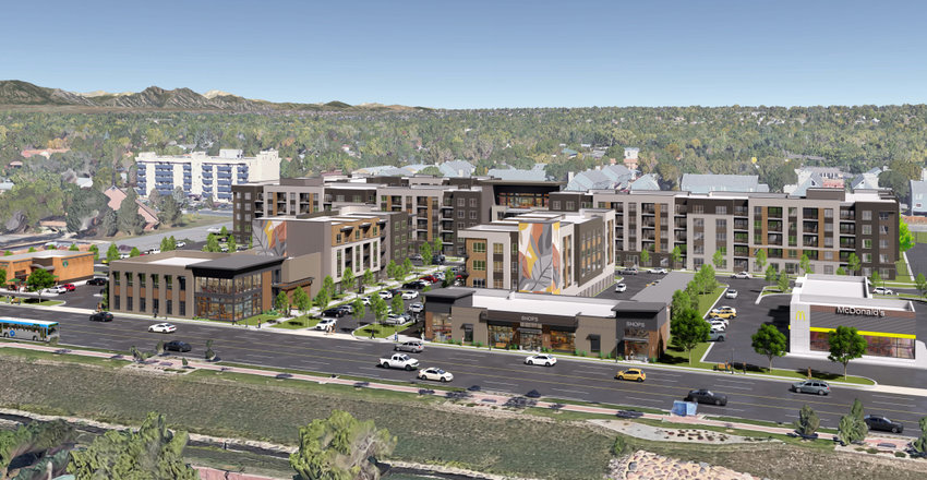 A rendering of Morgan Group's proposed redevelopment of the Arvada Kmart site.