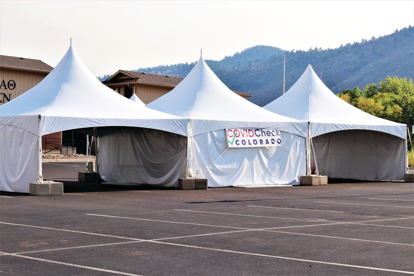 A COVID-19 testing center was set up months ago, in a parking lot, across the street from the School of Mines campus.