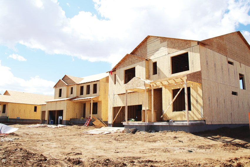 New houses under construction in the Willow Bend subdivision in Thornton. The Willow Bend Metropolitan District board controls homeowners’ property tax assessments to pay off subdivision debt. Employees of developer, the Lennar Corporation, occupy the majority of the seats on the board. The board composition has made circumstances difficult for the only homeowner on the board, Dwayne Bergeron.