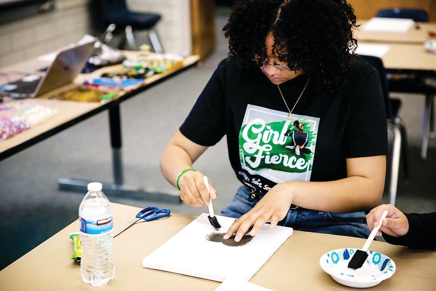 A youth works on a creative project during the 2019 Girl Fierce event. The 2021 event will take place virtually on April 24.