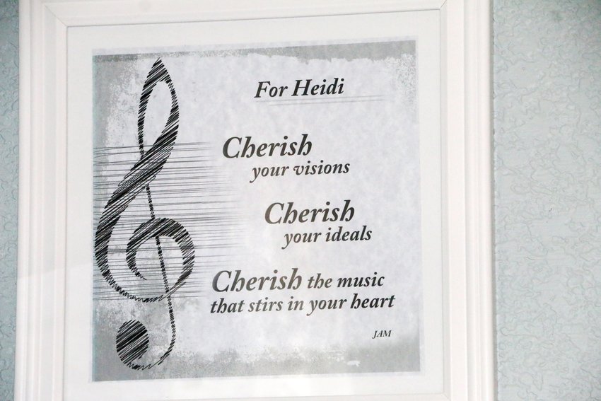 Evidence of how Heidi Thomas has used music to heal can be seen throughout her music room at her Castle Rock home.