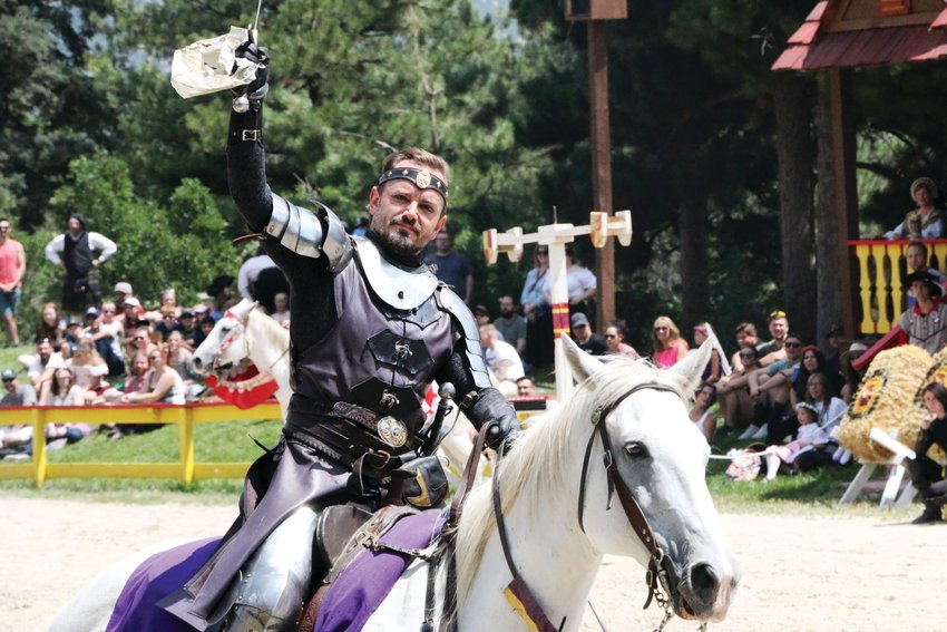 One of the crowd favorites of the festival is the jousting matches, with the winners take a proud lap around the arena.