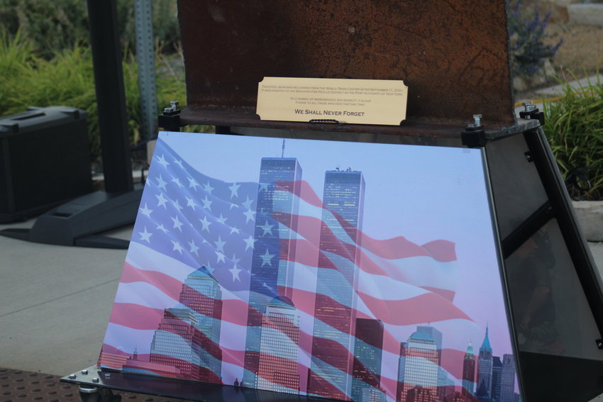 One of two pieces of the World Trade Center is in Brighton as a means to be part of the community and to teach the history of the events of 9/11, according to Brighton's incoming fire chief Brycen Garrison. Garrison made his comments during a program commemorating the 20th anniversary of the terrorist attacks in New York.