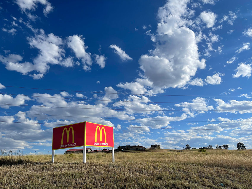 A sign shows where a McDonald’s is planned near Walmart in the western part of Elizabeth.