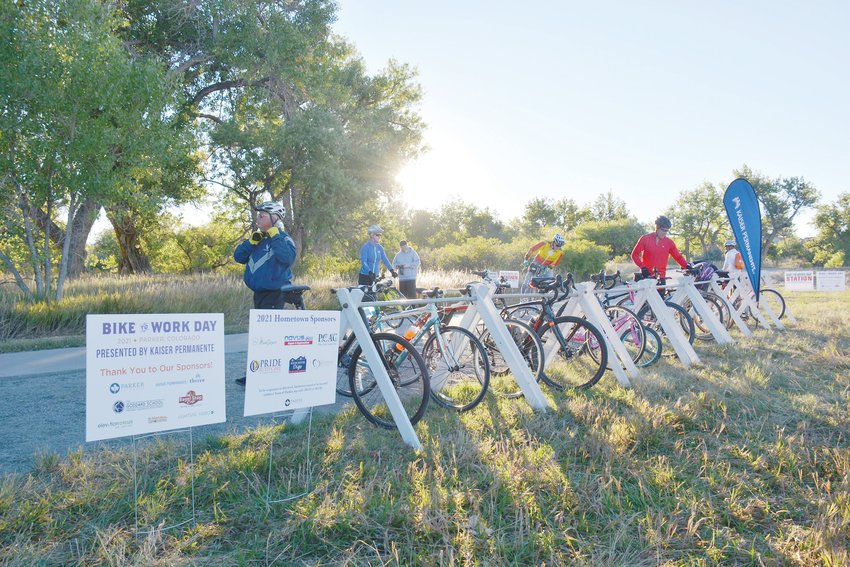 Parker residents participated in the regional Bike to Work Day Sept. 22.