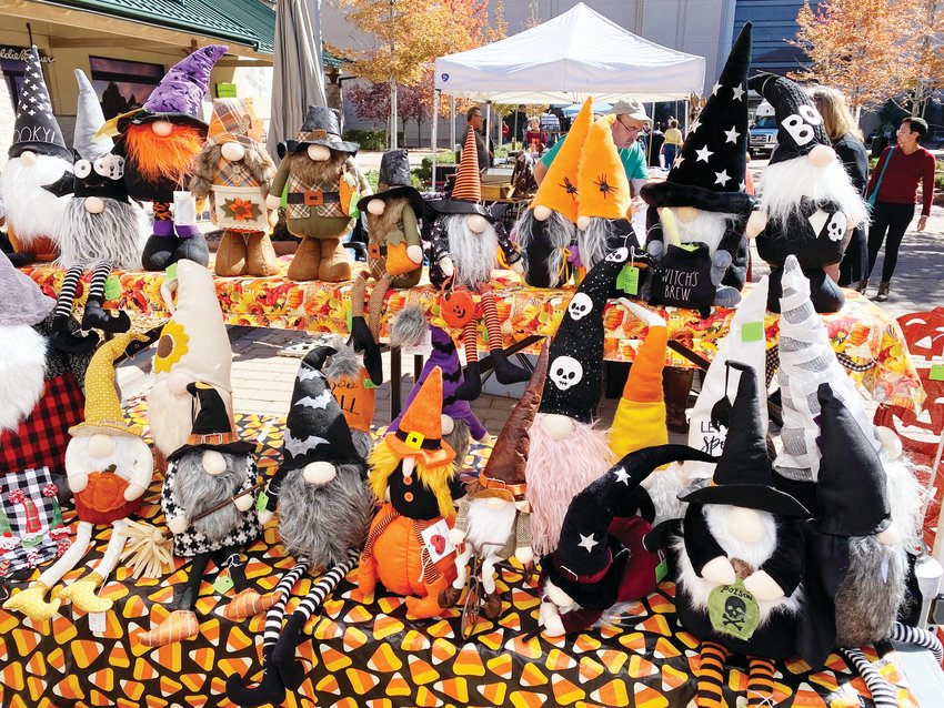 Just in time for Halloween, a display of gnomes and other spooky figures lures shoppers to the booth operated by Just Friends of Highlands Ranch at A Paris Street Market on Oct. 16 outside Park Meadows mall in Lone Tree. A Christmas edition of the market, a production of Vandel Antiques of Littleton, comes to the Douglas County Fairgrounds in Castle Rock on Nov. 12-13; details at aparisstreetmarket.com.