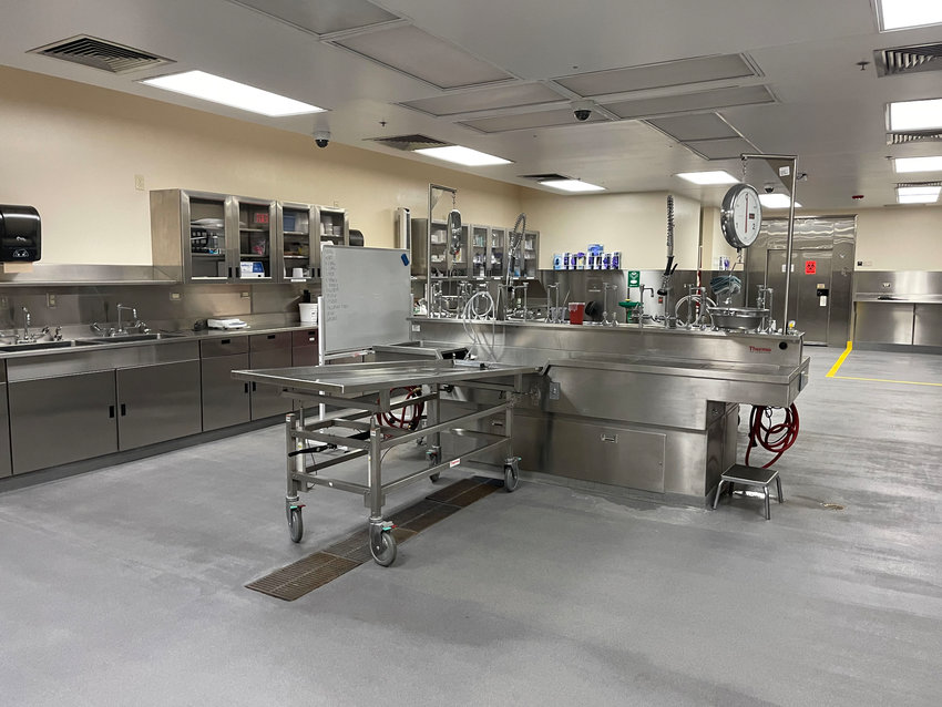 The Douglas County Coroner’s Office has a large, state-of-the-art autopsy suite.