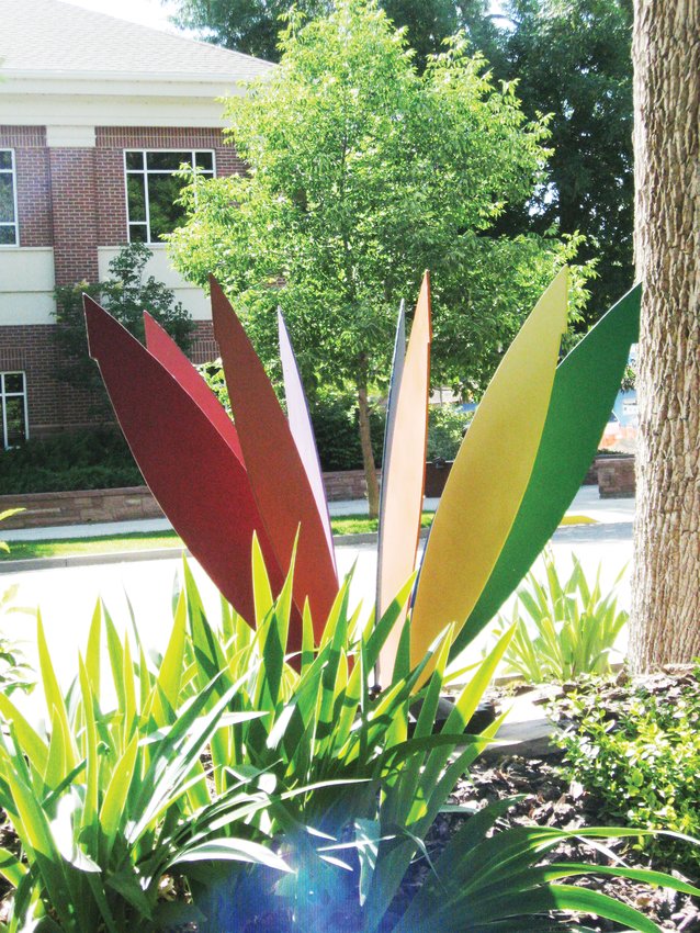 Charlotte Zink's sculpture "Lotus" was recently installed at Hudson Gardens in Littleton as a tribute to the late Carmela Geselbracht.