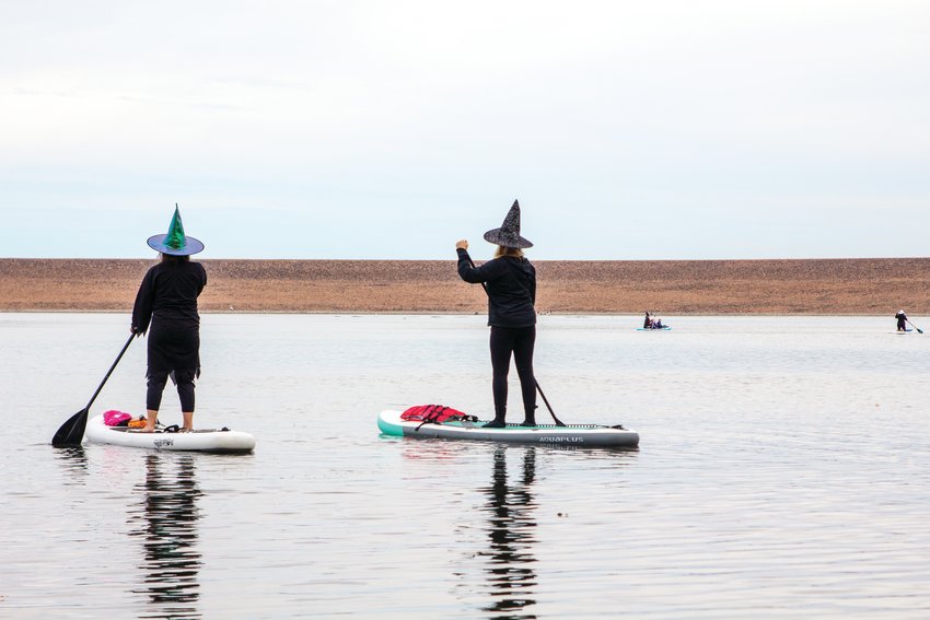 A perfect autumn morning for the second annual Witch Paddle at Chatfield reservoir.