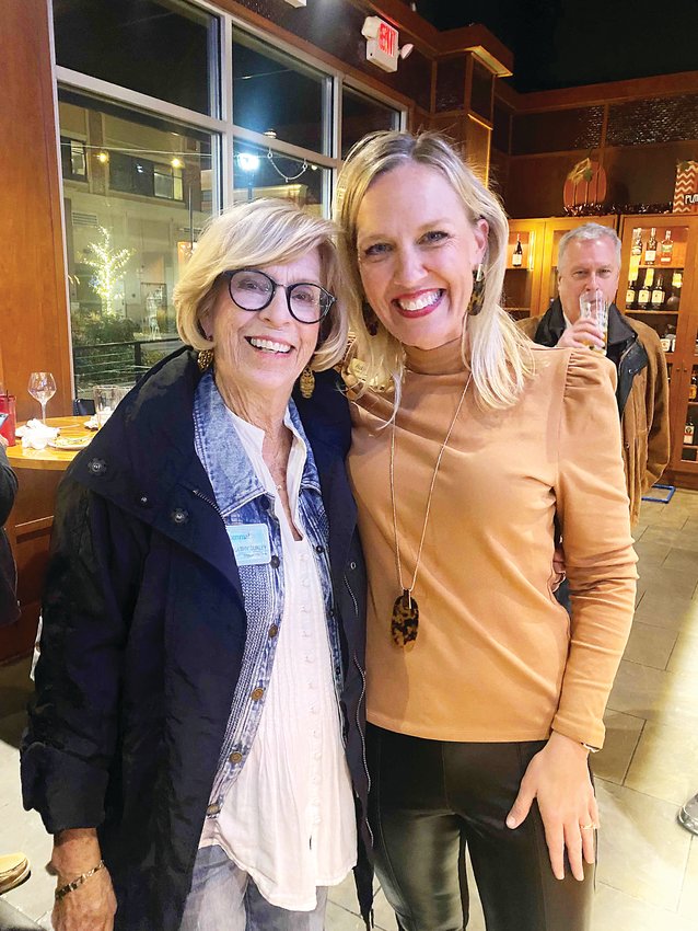 Robyn Carnes, a candidate for Centennial City Council, right, stands with city Councilmember Kathy Turley at a Carnes campaign event on election night.