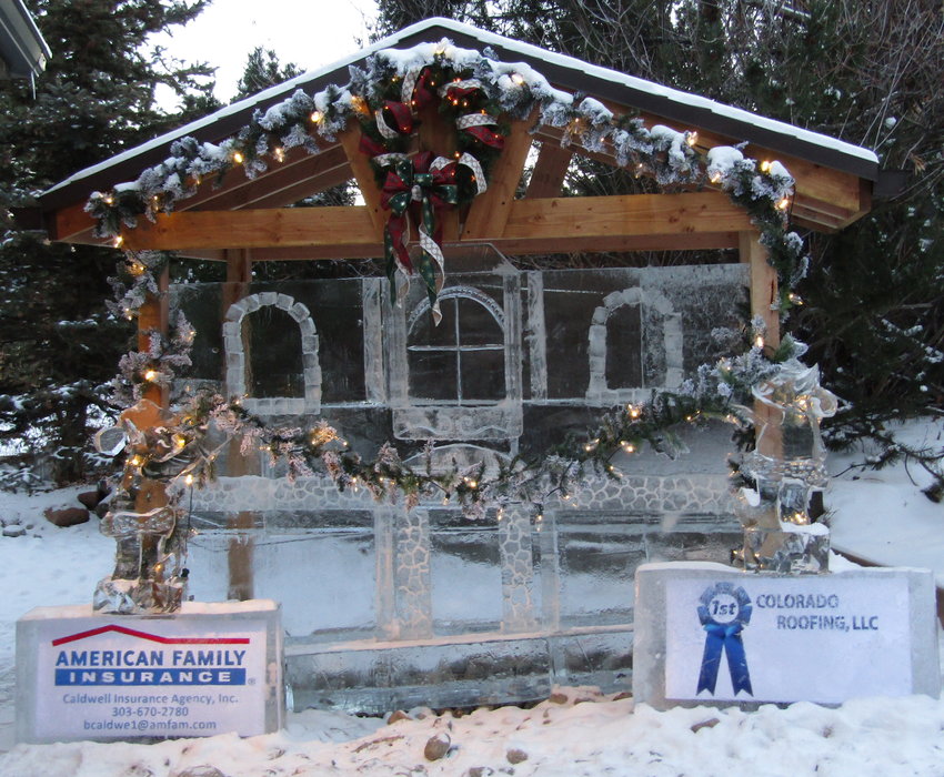 This ice house has a roof over it courtesy of co-sponsor Colorado Roofing. It is located near co-sponsor Bryan Caldwell’s American Family Insurance office.