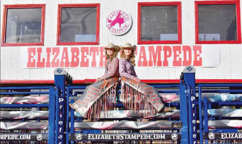 Hannah, left, and Josie Thomas are the first pair of sisters to serve as Elizabeth Stampede Rodeo royalty in the Stampede’s 57-year history.