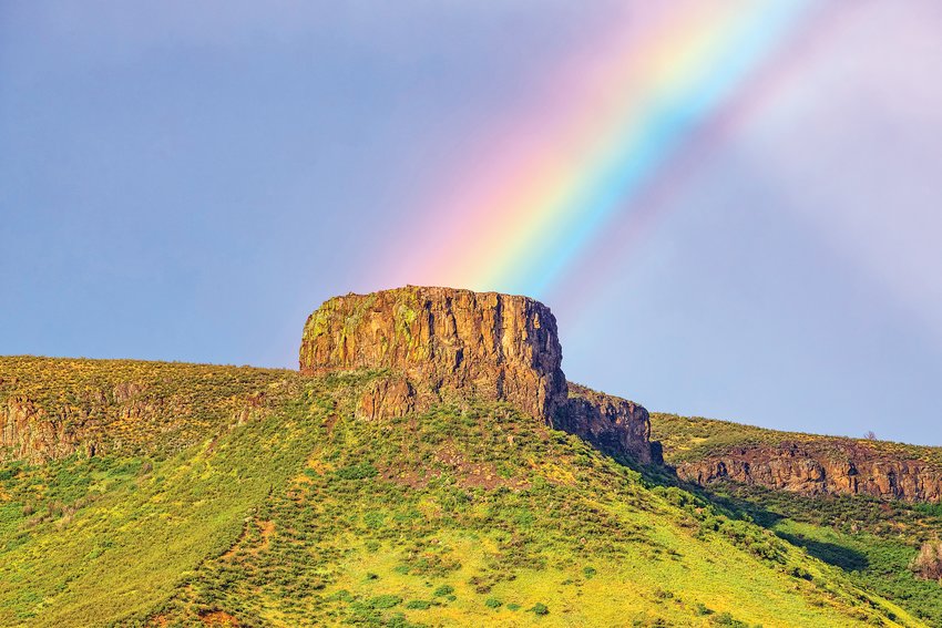 “Castle Rock Rainbow” South Table Mountain, Golden.