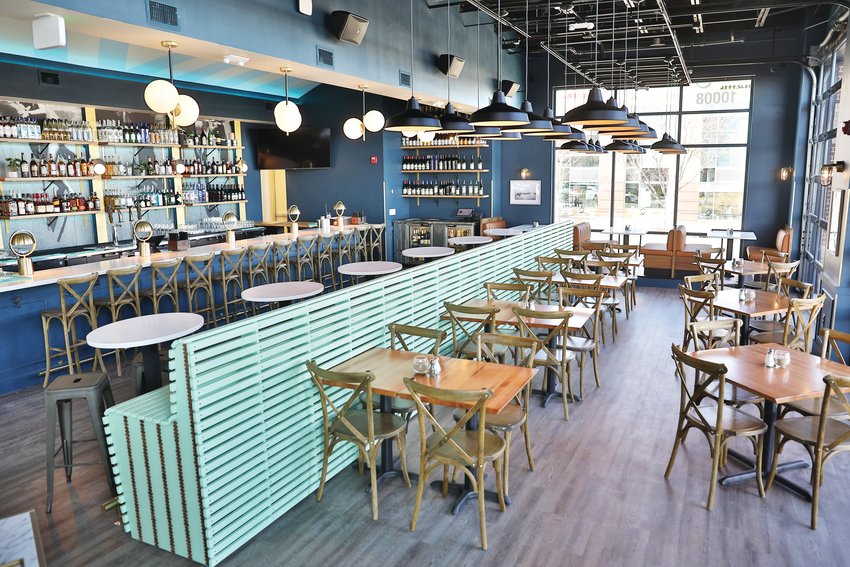 The Lone Tree location of Blue Island Oyster Bar and Seafood features both casual and more formal dining areas.