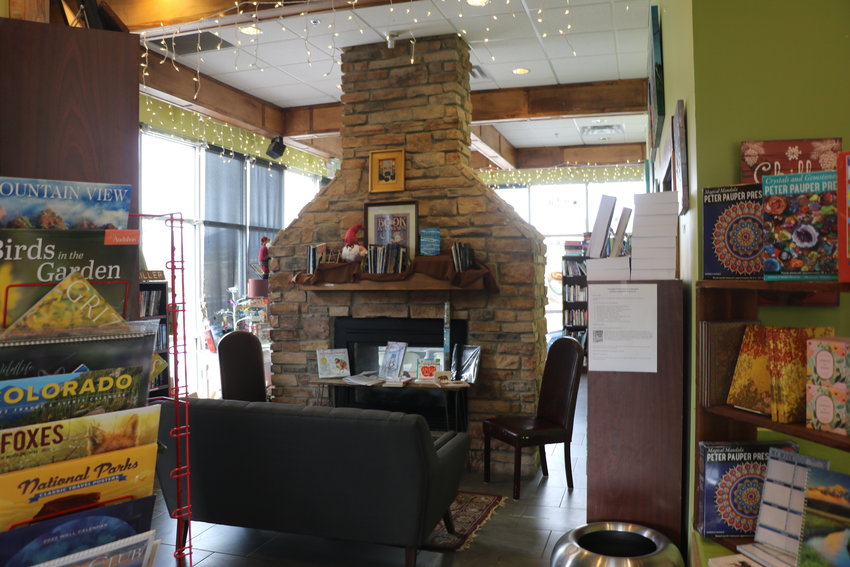 The fireplace at Hearthfire is a great place to curl up with a new book.