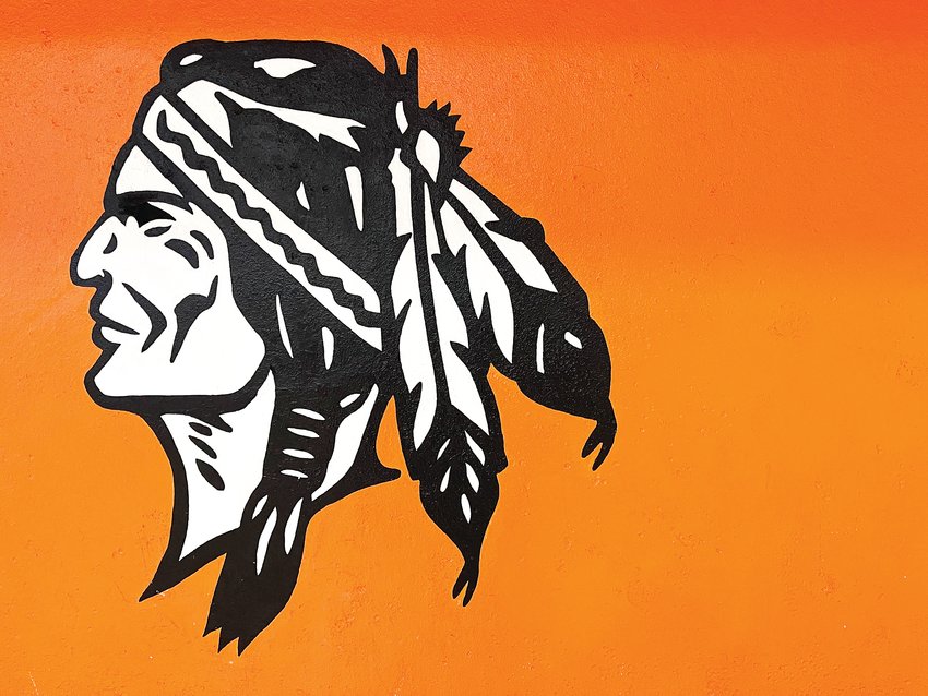 Imagery associated with the Kiowa Indians mascot appears in many Kiowa Schools locations.