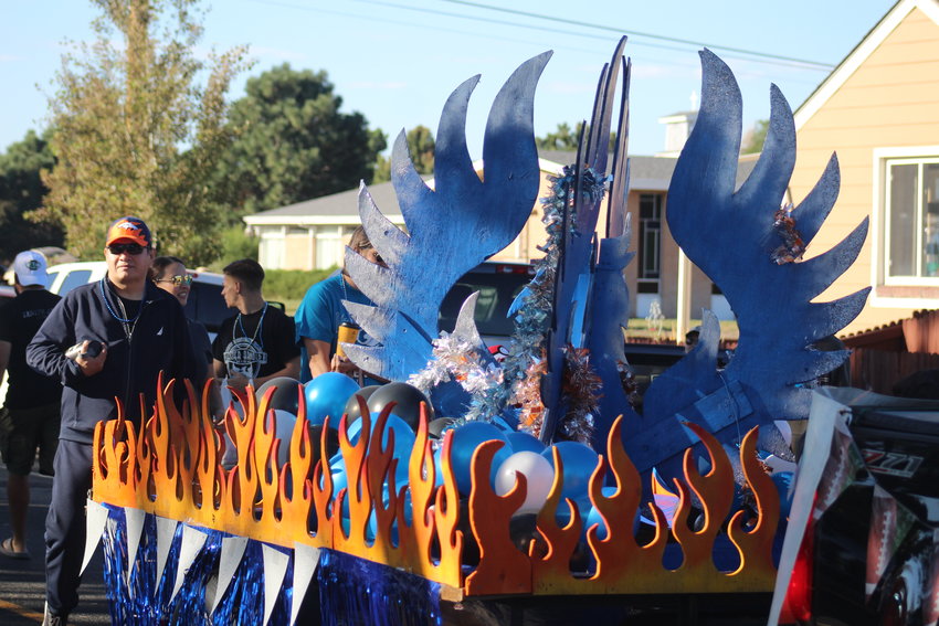 Lester Arnold High School takes its place in the Adams City High School homecoming parade Sept. 17.