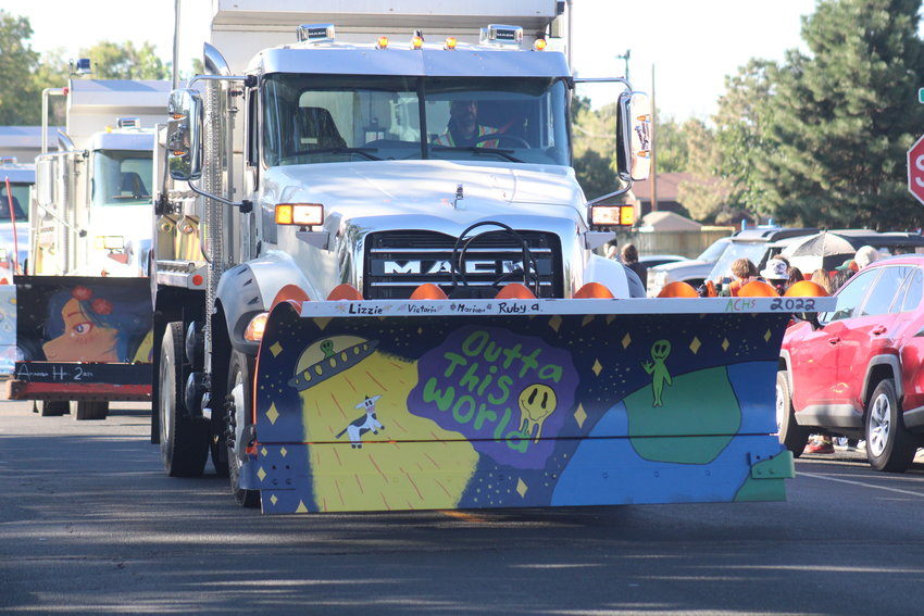 Even the Commerce City public works department entry gets decorations for this year's Adams City High School homecoming parade Sept. 17.