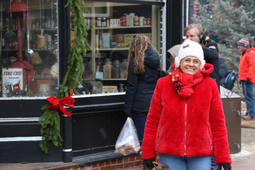 People donned their best holiday gear to wear to the market.