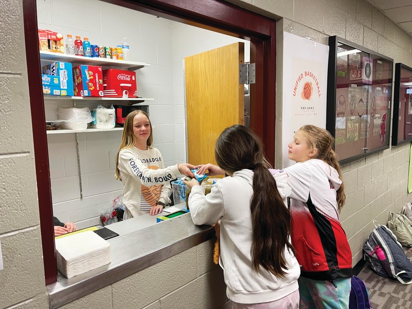 A student-run concession booth raised money for the unified basketball program.