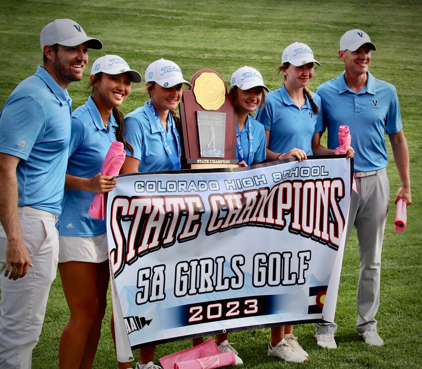 Valor Christian won its second straight girls Class 5A golf championship on May 30-31 at Black Bear golf course in Parker. Valor had a score of 461 to win by 21 strokes. Valor's sophomore Brenna Higgins captured the individual title in a playoff against Smoky Hill's Sophia Stiwich.