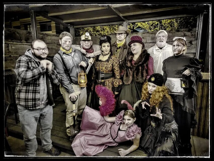 Costumed storytellers bring haunted tales to life at the Talking Dead, an immersive haunted scavenger hunt in Golden.