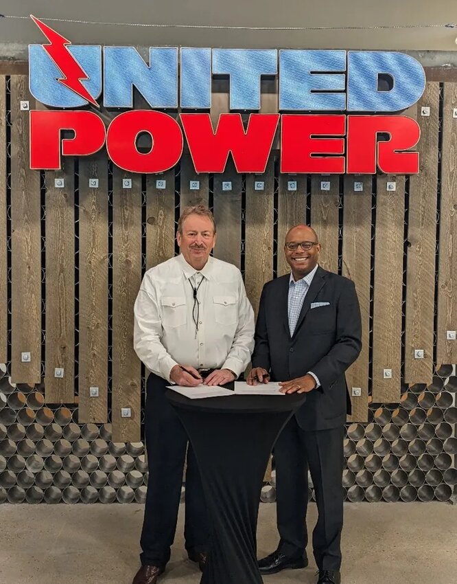 Mark A. Gabriel, United Power President and CEO, and Robert Kenney, President of Xcel Energy-Colorado.